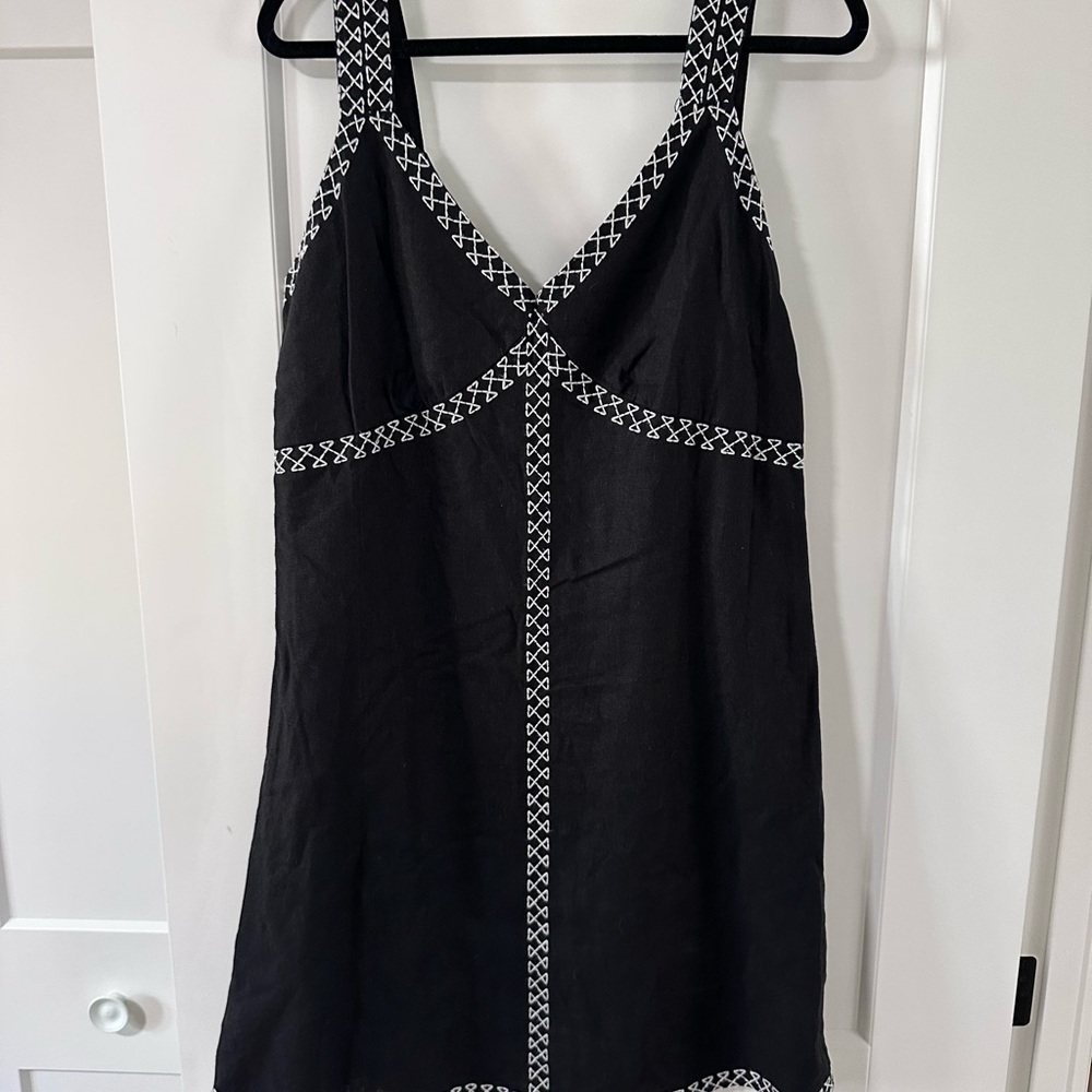 Rachel Zoe Black Dress with White Accents